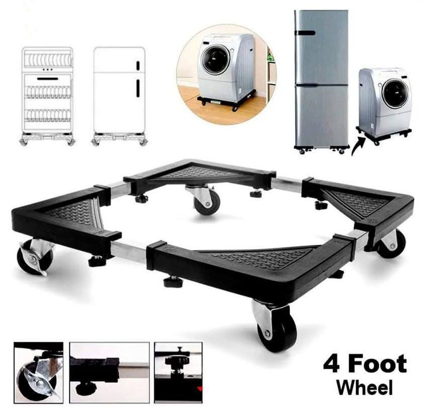 Multifunction Moveable Washing Machine & Fridge Floor Trolley Stand